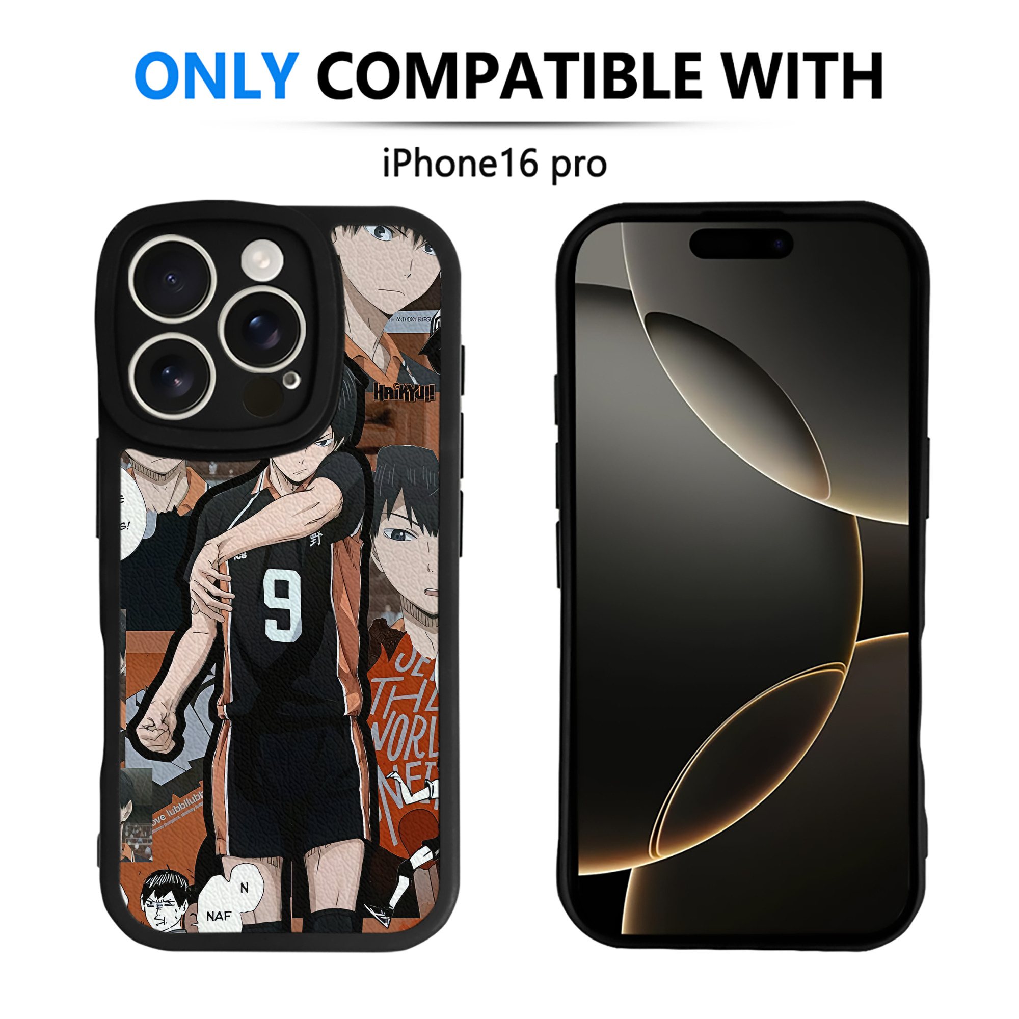 （画像用） ハイキュー!! Haikyu!! 【iPhone 16シリーズ対応】シリコンスマホケース（レザー調） 材質：シリコン